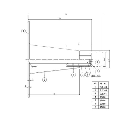 アジャスト脚 三角座 M20 TO−80