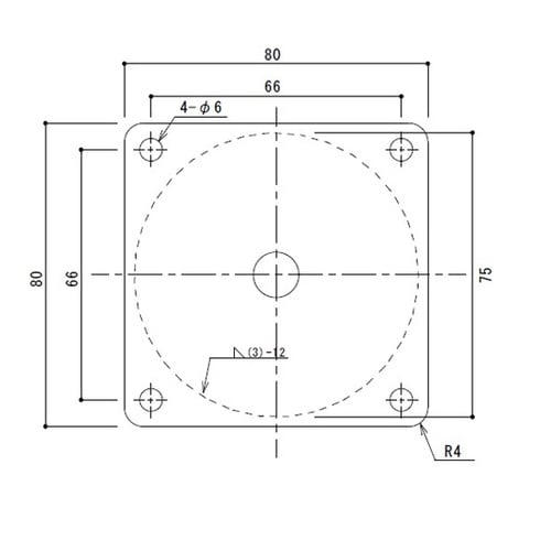 アジャスト脚 四角座 M2 TO−80−