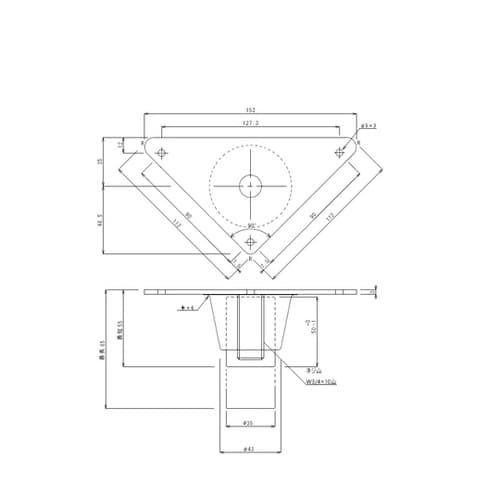 アジャスト脚 三角座 W3/4 TO−2