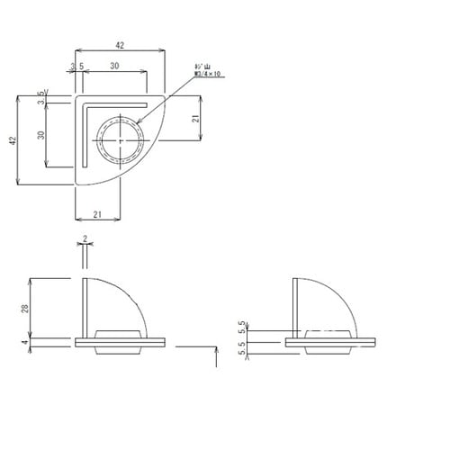 SUS304 三角座板 W3/4 TA0