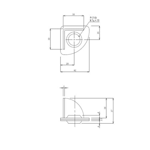SUS430 三角座板 W3/4 TA0