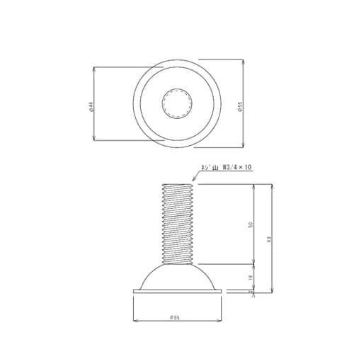 ステンレスアジャスター W3/4 TO−