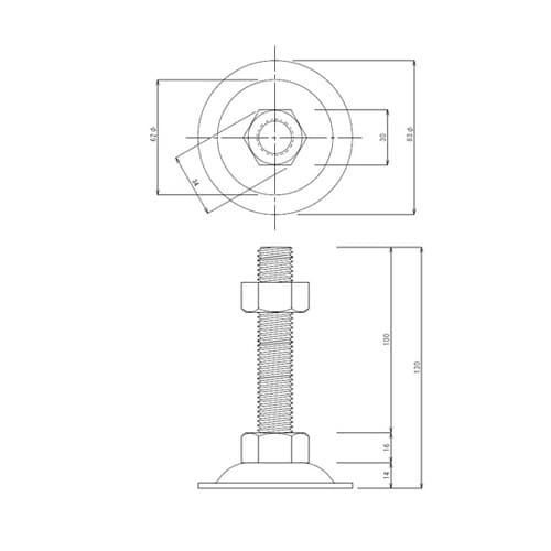 ステンレスアジャスターボルト M20 T