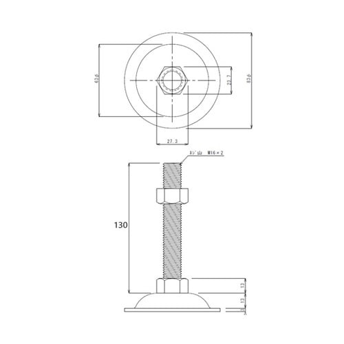 ステンレスアジャスターボルト M16 T