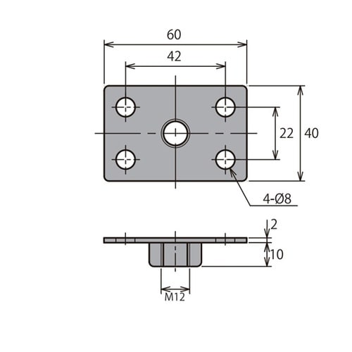 アジャスターボルト用ナット 長角型 M1