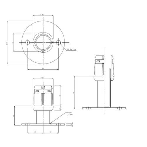 フランジ付パイプ用 TO−108−42F