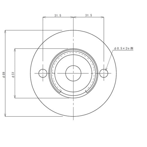 重量丸パイプ用アジャスト脚フランジ付 T
