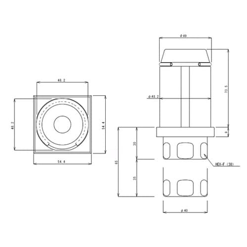 重量角パイプ用アジャスト脚 TO−108