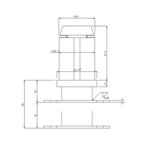 重量角パイプ用アジャスト脚 TO−108