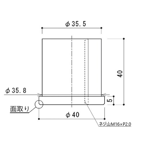丸パイプ用ステンレス受座 TO−128S