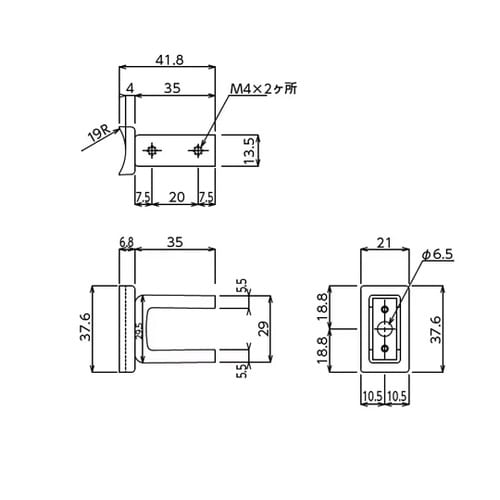 パイプ継手(アームのみ) TO−125B
