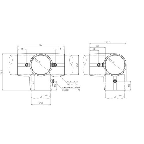 SUS316相当 ヒッパリ(回転止ネジ付