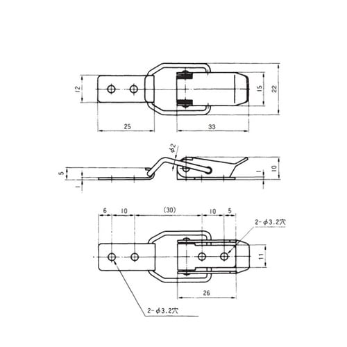 ステンレス小型パチン錠 TO−528
