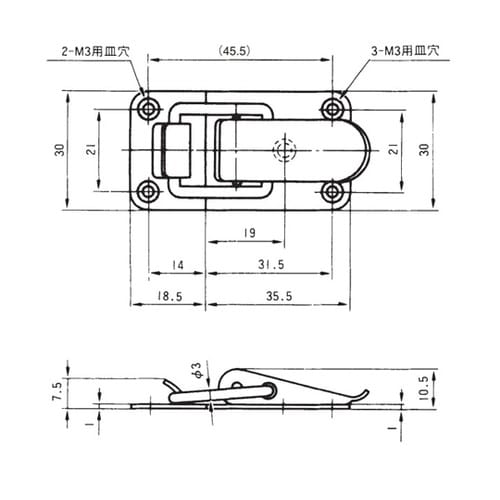 ステンレスパチン錠 TO−529