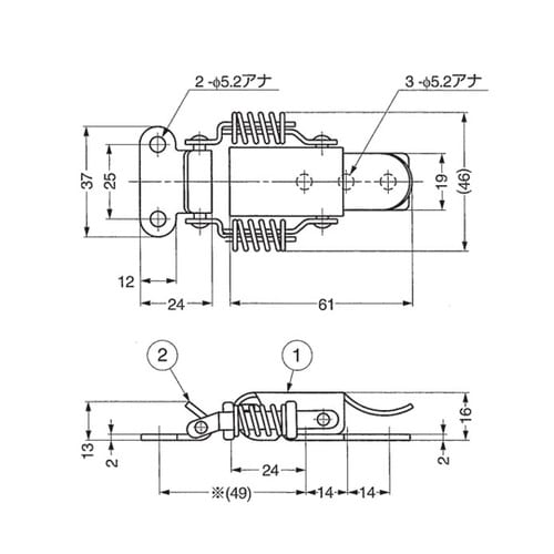 オールステンレス鋼製キャッチクリップ T
