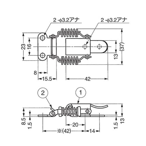 オールステンレス鋼製キャッチクリップ T