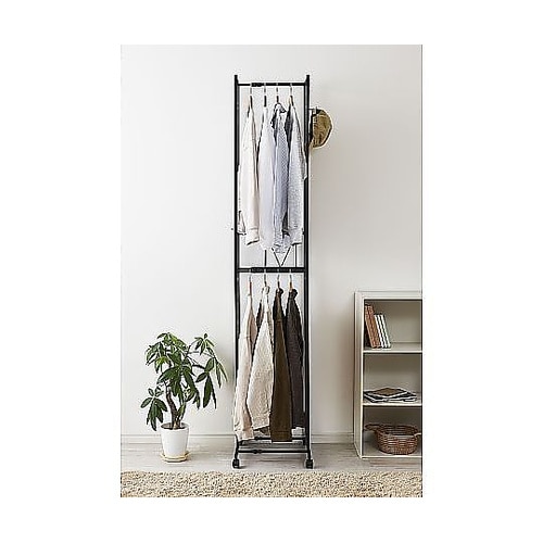 ハンガーラック 2段 スリム 伸縮タイプ