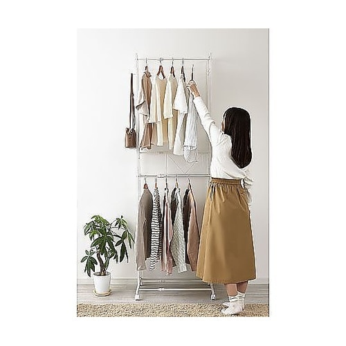 ハンガーラック 2段 ワイド 伸縮タイプ