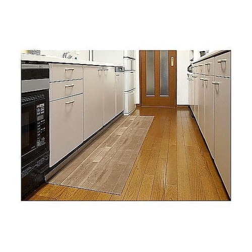 キッチンマット 木目調 L字型 57×1