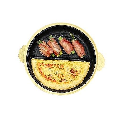 レンジパン 丸型 猫 仕切り付き 電子レ