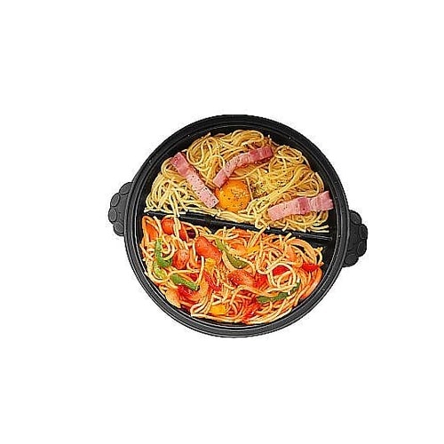 レンジパン 丸型 猫 仕切り付き 電子レ