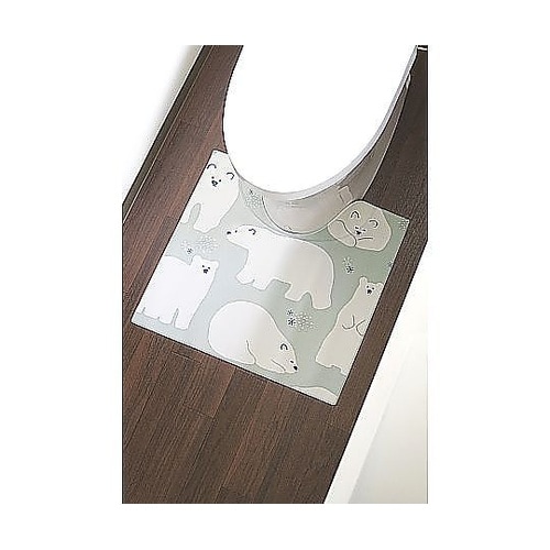 トイレマット 拭ける 55×60cm ス