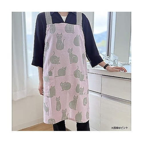 エプロン おかべてつろう ネコ 綿100