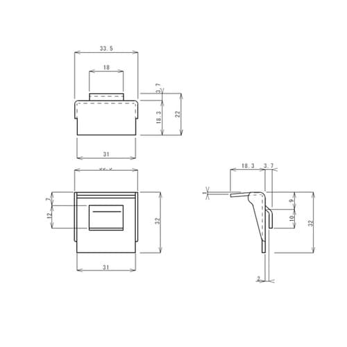 棚受金具(TO−84用) TO−84H