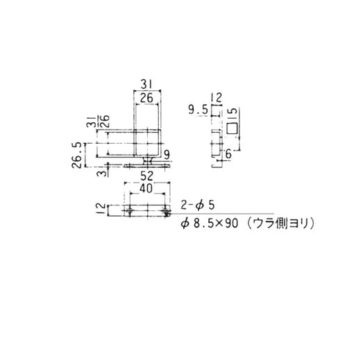 半通し金具(TO−185用) TO−18