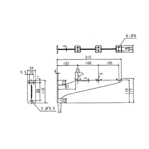 トレースライドカウンター用ブラケット T
