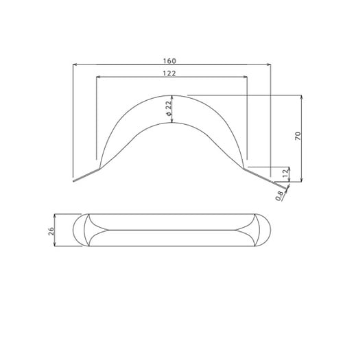 ステンレスホーローハンドル 122 TO