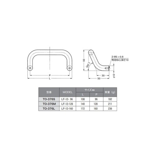 ステン丸棒ハンドル(傾斜付)中 TO−3