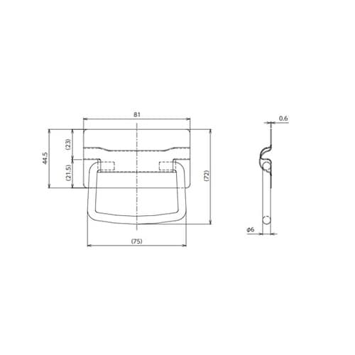 ステンレス可動取手 1セット(2ヶ入)