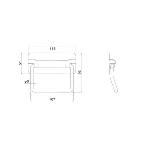 ステンレス可動取手 1セット(2ヶ入)