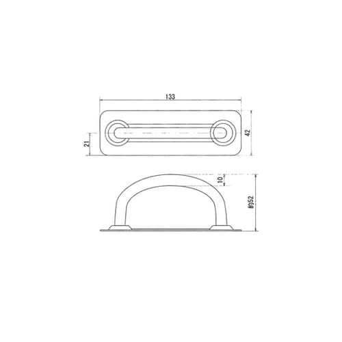 ステンレス固定取手 小 1セット(2ヶ入