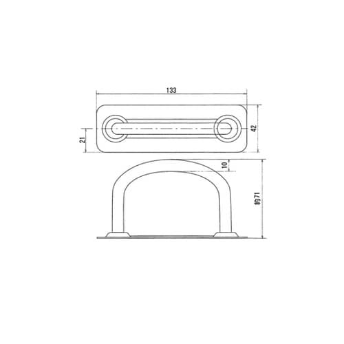 ステンレス固定取手 大 1セット(2ヶ入