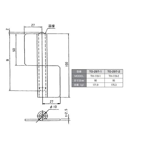 ステン抜差旗丁番 95 TO−297−2