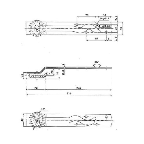 吊戸車 規格60mm
