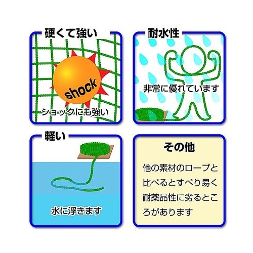 PEロープ グリーン HR−573