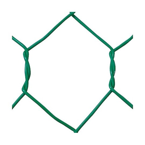 金網カラー亀甲 グリーン #16×40