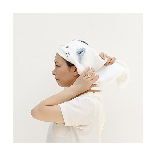 ヘアターバン 吸水アニマルヘアターバン