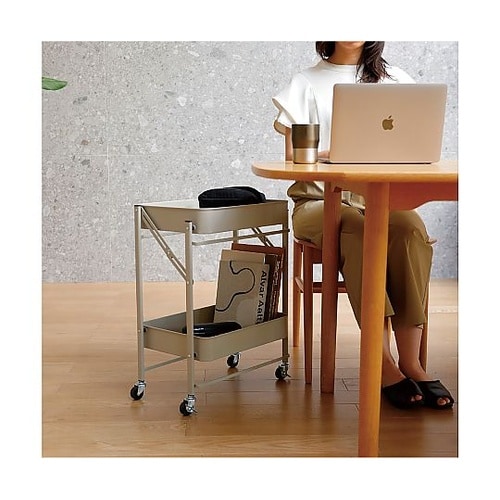 キッチンワゴン 折り畳める 2段 ワゴン