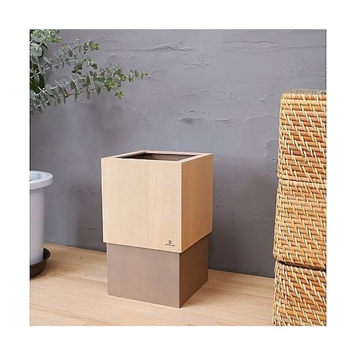 ゴミ箱 木製 10L W CUBE セン