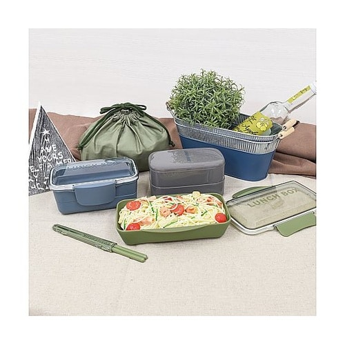 保冷ランチ巾着 モノクローム カーキ