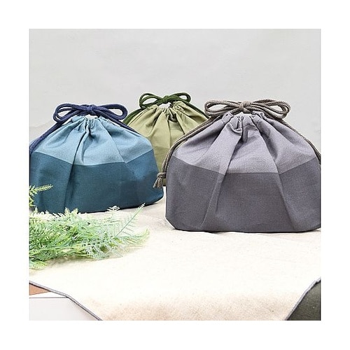 保冷ランチ巾着 モノクローム チャコール