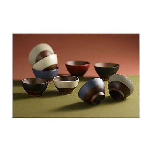 和の色 抗菌 丼 亜麻色