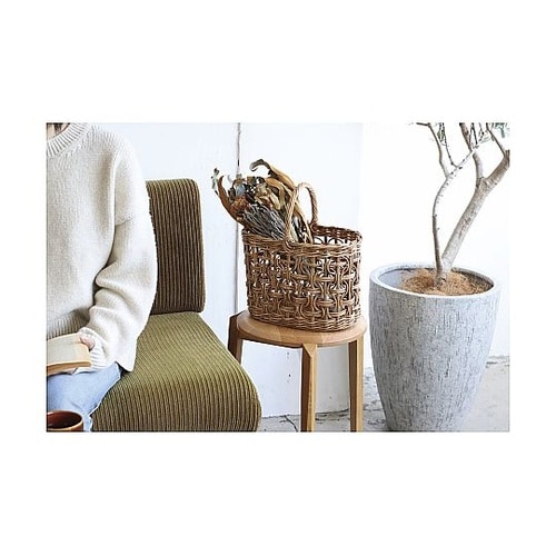 かご アラログ ループ編み オーバル バ