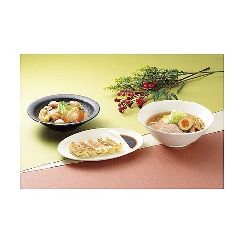 餃子皿 石目塗 白 M18178−4