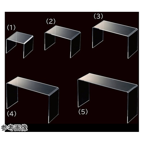 【2個】透明アクリルコの字ラック奥行10