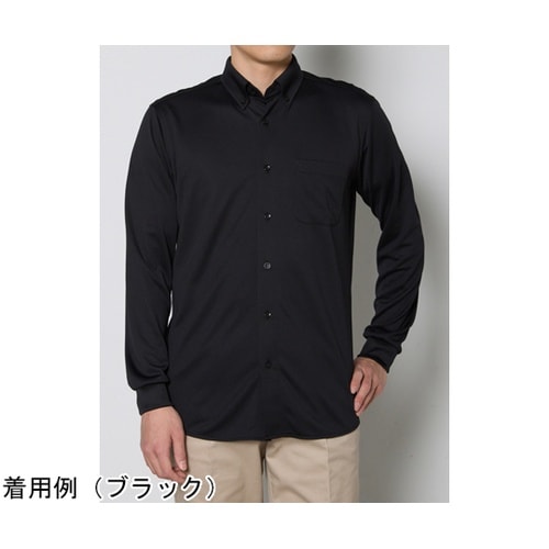 ユニセックスボタンダウン長袖シャツ ホワ